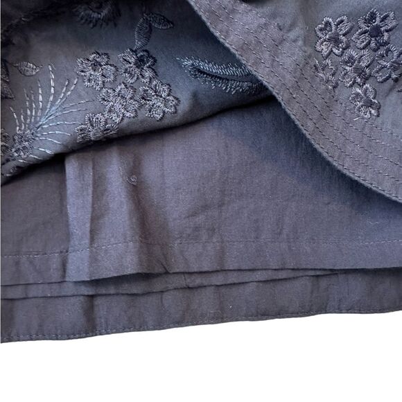 Talbots Embroidered Clipped Floral Shift Dress Navy Size 4 - Picture 7 of 14